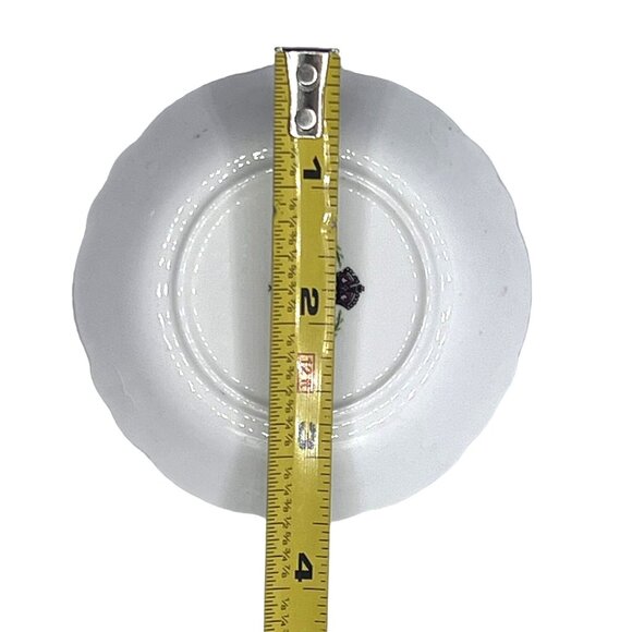 Royal Windsor England White Trinket Dish Yellow Floral Gold Rim Fine Bone China - Picture 4 of 13